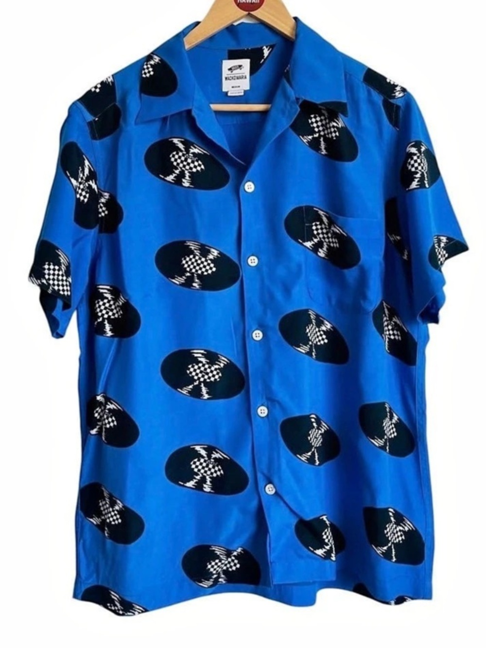 Wacko Maria Vans x Wacko Maria short sleeve shirt Cobalt Blue Printed Shirt Size